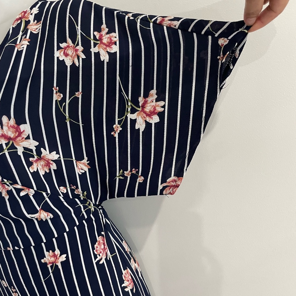 Ally Wrap Floral Maxi Stripe Dress - Picture 6 of 9